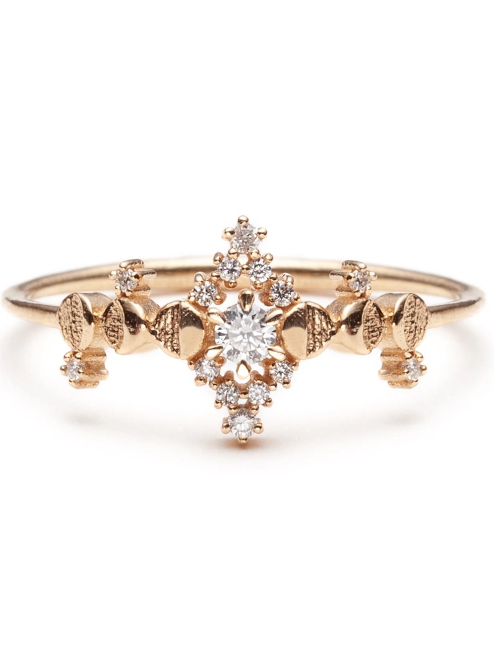 Sofia Zakia Cosmic Witch Ring - 14K Yellow Gold 0.05 ct diamond - Size: 7.5